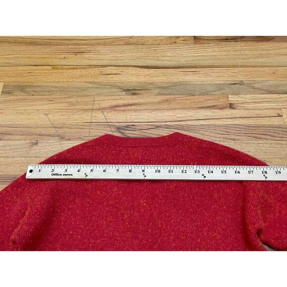Madewell Asherton Women's S Red Sweater Wool Alpaca Henley Tunic Waffle Knit - Picture 11 of 11